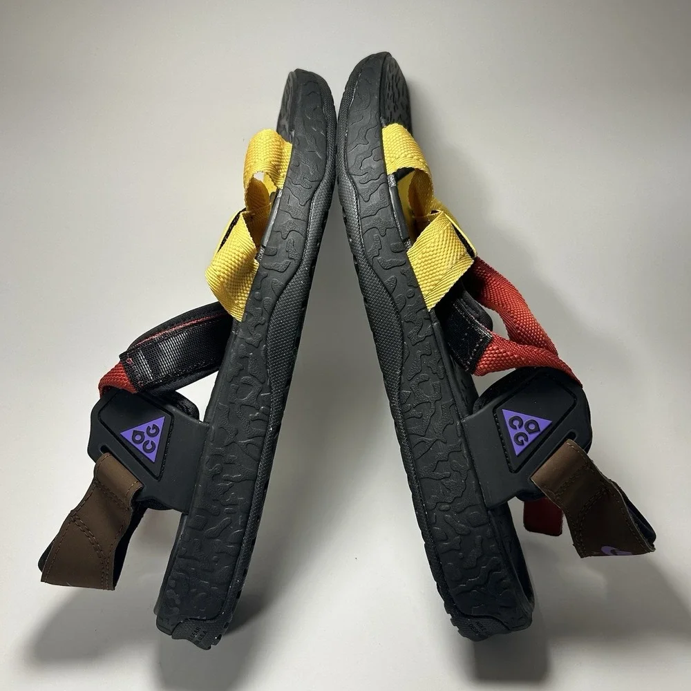 Nike ACG Air Deschutz Sandals Mens 15 NWOT Yellow Purple Outdoor Rare